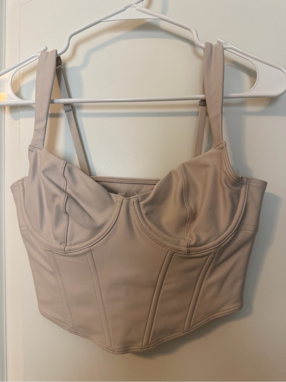 Gilly Hicks Beige Longline Underwire Bustier Crop Top